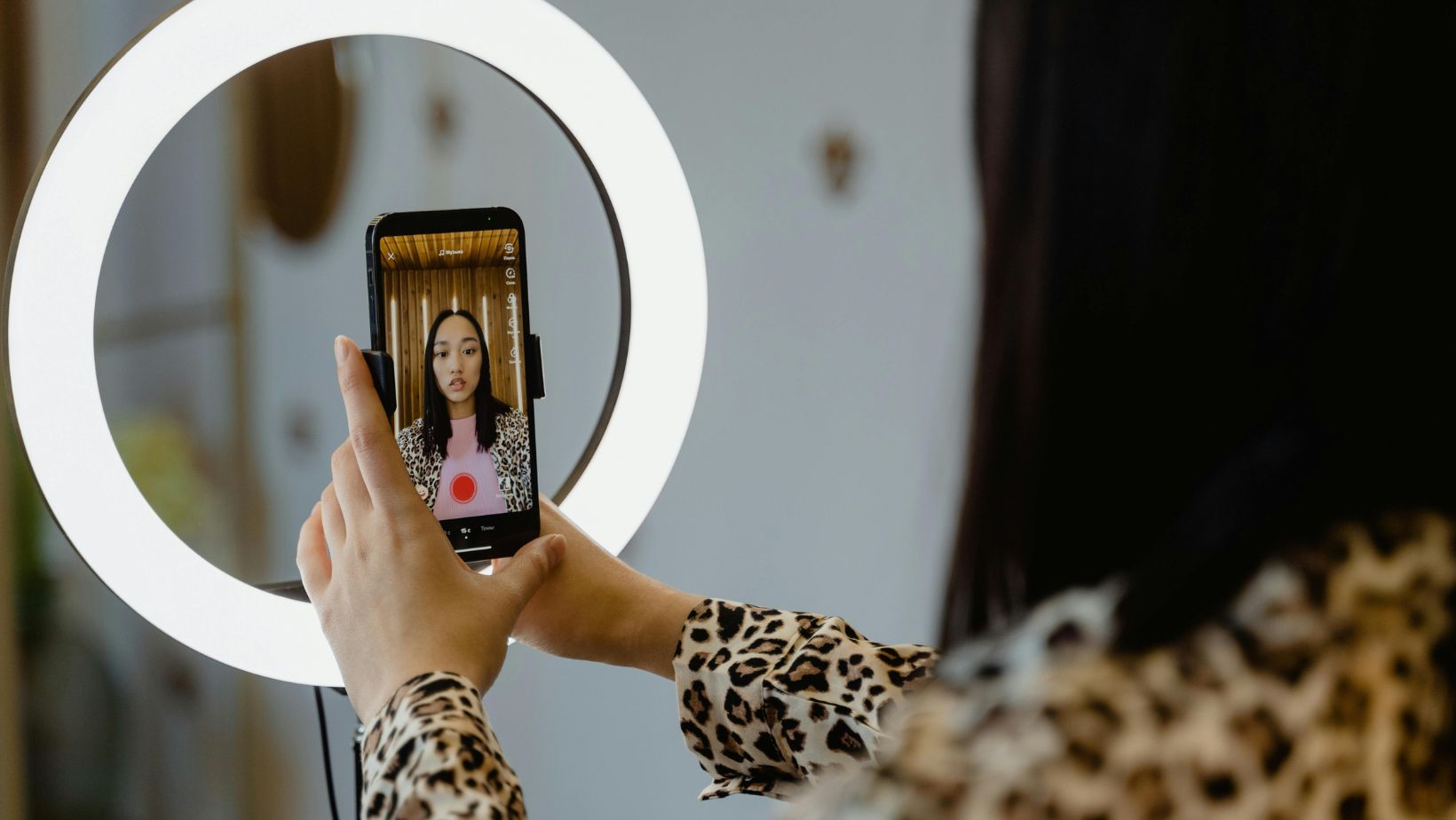 TikTok marketing creator recording